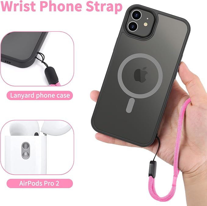 CACOE Phone Lanyard 2 Pcs-1 Pcs Adjustable Neck Strap, 2 Pads, Universal