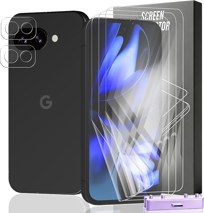 3+2 Pack Screen Protector for Google Pixel 9a Flexible TPU Film