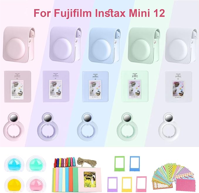 FUJIFILM Instax Mini 12 Pastel Blue Camera Bundle