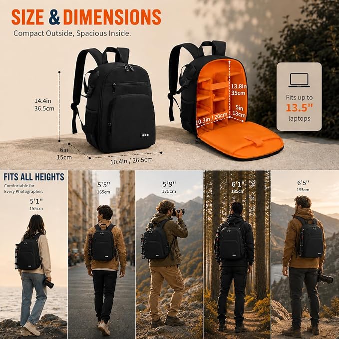 Camera Backpack for Photographers, DSLR Camera Bag