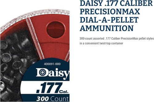 Daisy Dial-A-Pellet .177 Cal - 300-Count Assorted Precisionmax Pellets in Twist-Top Container
