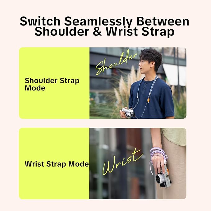 PGYTECH Camera Shoulder Strap Slim Trendy Style, Quick Release Braided Rope