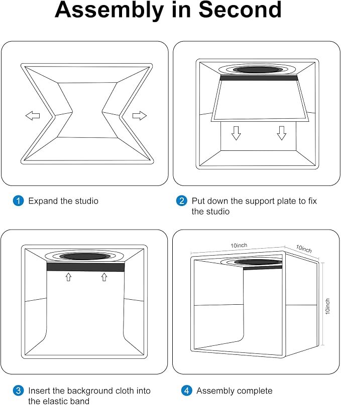 PULUZ Mini Photo Studio Light Box, Photo Shooting Tent kit, Portable Folding