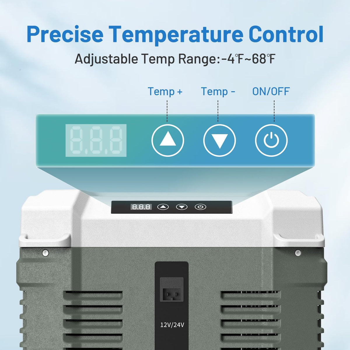 Alpicool 12 Volt Refrigerator 12V Car Fridge 10 Quart Small Car Refrigerator Portable Fridge 12/24V DC 110~240 Volt AC for Truck RV Camper SUV Portable Freezer Electric Cooler for Camping (-4℉-68℉)