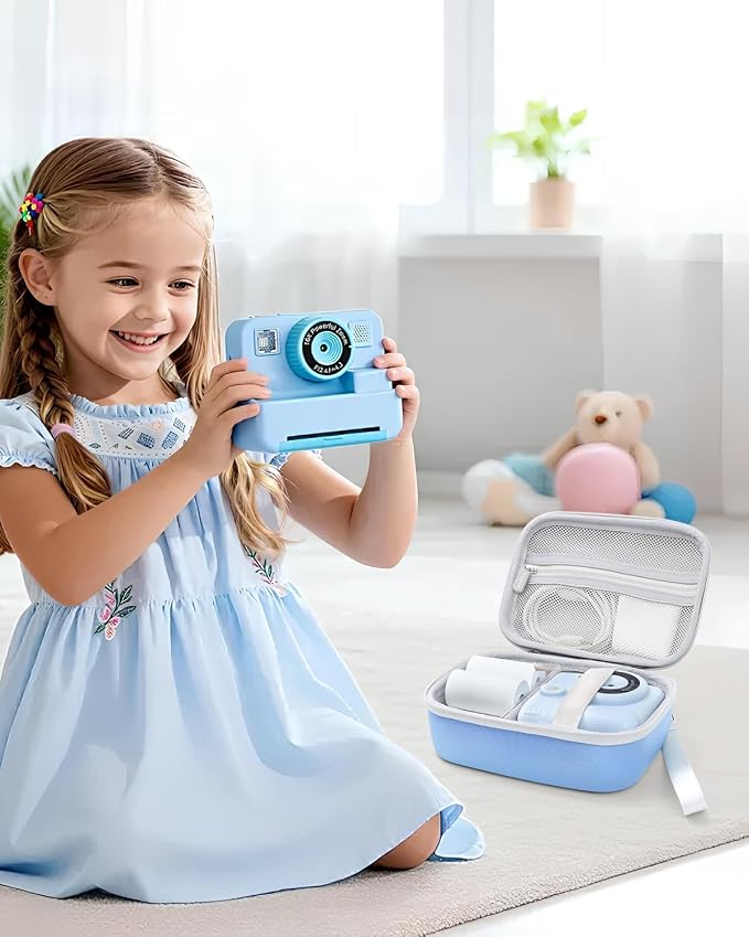 Kids Instant Print Camera Case, Shockproof Storage Bag Compatible