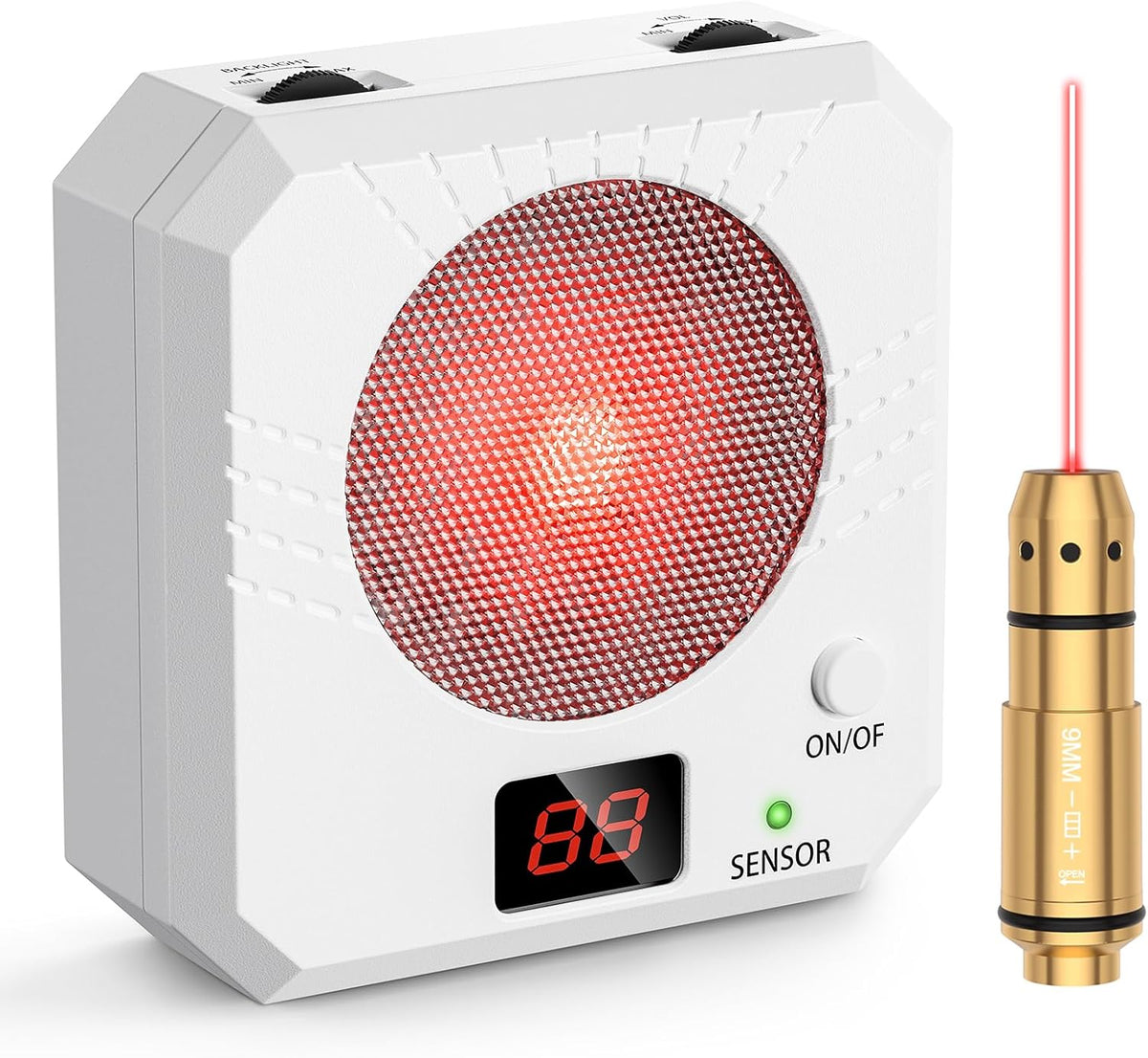 Skiennix 9mm Laser Training Cartridge - Rechargeable Dry Fire Target with 5 Difficulty Levels for Shooting Practice