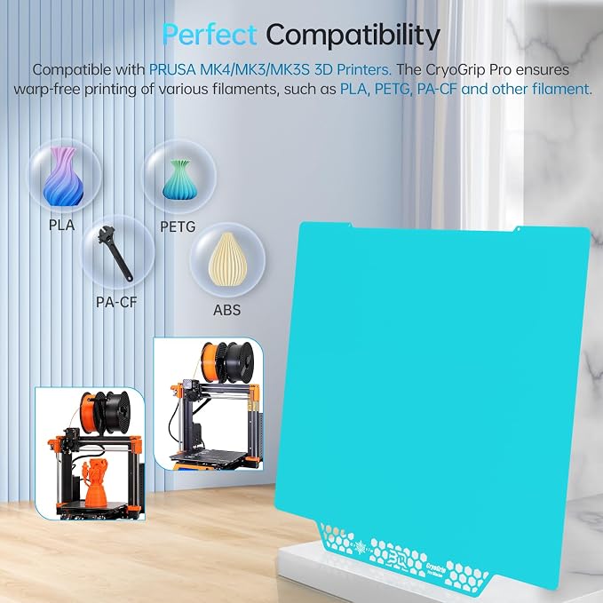 BIQU CryoGrip Pro Glacier for Prusa MK4/MK4S/MK3/MK3S/CORE One/CORE One+ 3D