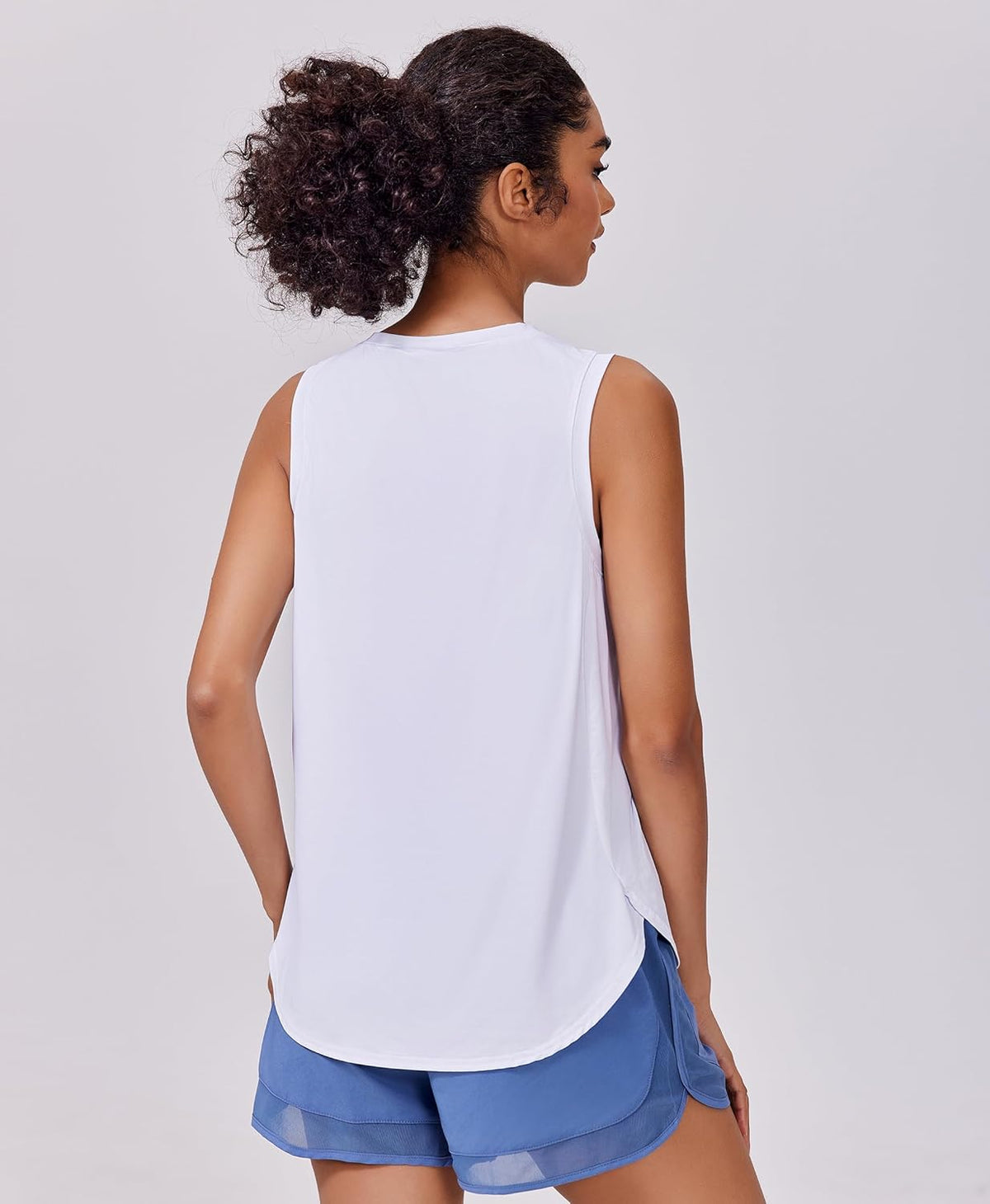 PINSPARK Workout Tank Tops for Women - UPF 50+ Quick-Dry Yoga Tanks with Side Slits | Loose Fit Athletic Top