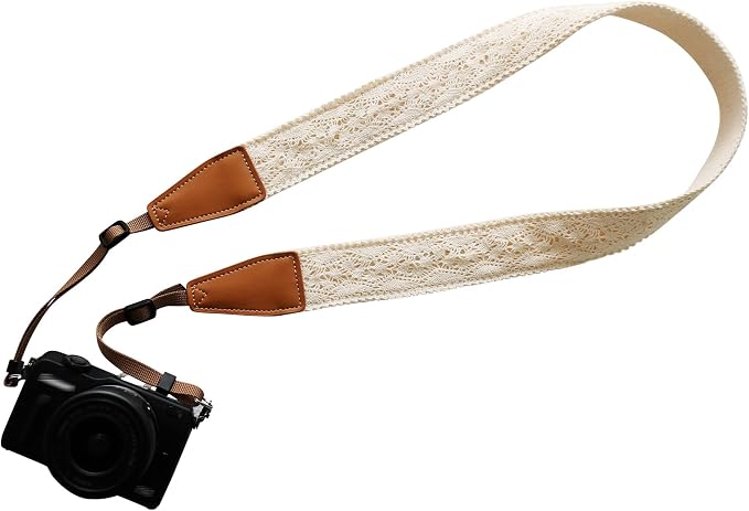 Original Design Personalized Adjustable Camera Strap Cream Graceful & Vintage