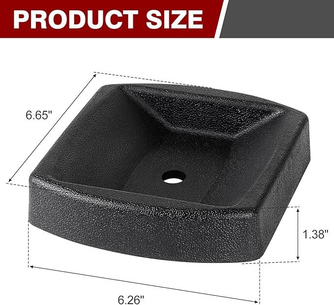 Jack Wheel Chock, Heavy Duty Reinforced Dual Trailer Swirl Jack Caster Wheel Dock, Rubber Double Wheel Chock for Caravans and Trailers Camper Tent