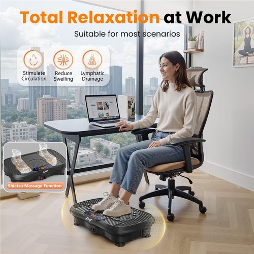 AXV Vibration Plate - Full Body Fitness Machine for Weight Loss | Home & Gym Exercise Equipment