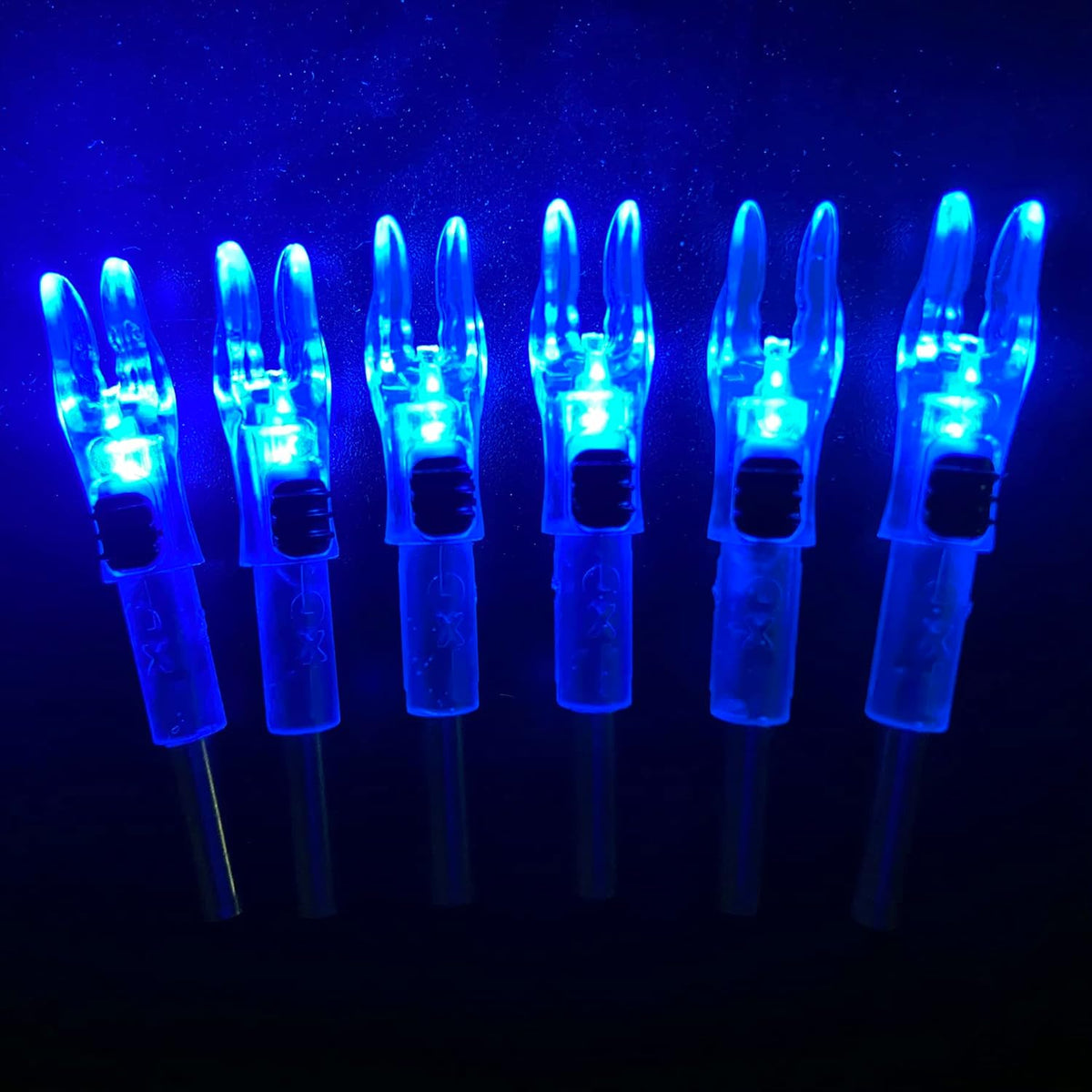Skiennix Lighted Arrow Nocks - High-Visibility LED with On/Off Switch | 6PCS for .204-.246 ID