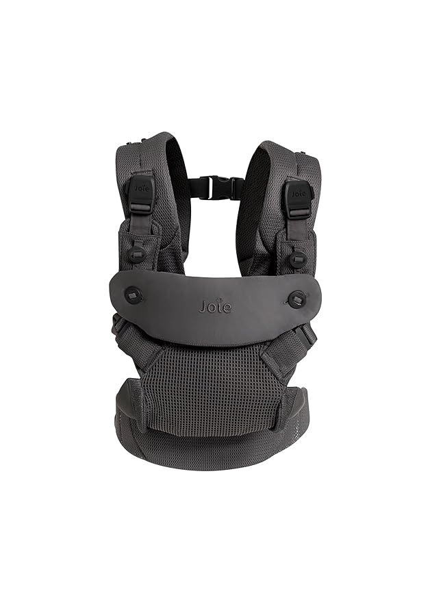 Joie Savvy Air 4-in-1 Mesh Baby Carrier – Breathable, Ergonomic Baby Carrier with 4 Carry Positions, Cooling Mesh Fabric, Padded Straps, and Lumbar Support (Cinder)