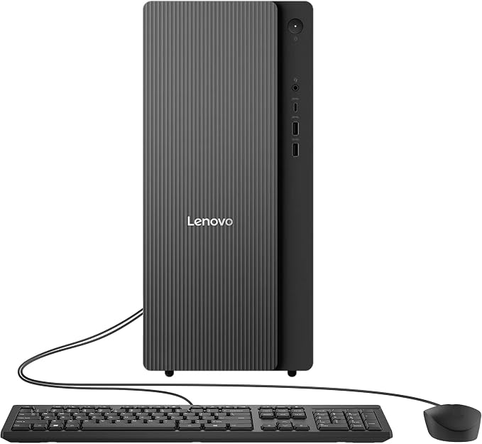 Lenovo IdeaCentre Tower Desktop Computer, 10-core Intel Ultra 5 225 AI PC | 32GB DDR5, 2TB SSD, HDMI + VGA, Wi-Fi 6E, RJ-45, USB-C, Wired Keyboard & Mouse, Windows 11 Home