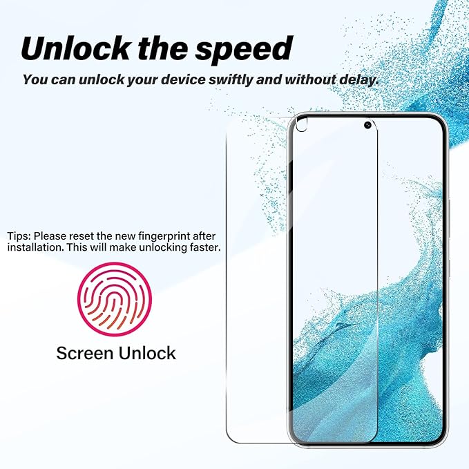 BIGFACE Galaxy S22 Plus Tempered Glass Screen Protector, 2 Pack, Anti-Scratch