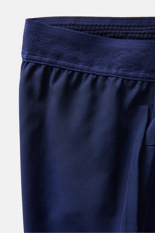 Fabletics Men's The Fundamental Short (Unlined), Workout, Running, Training, Gym, Yoga, Ultra Lightweight, Athletic, 7" Inseam, L, Deep Navy