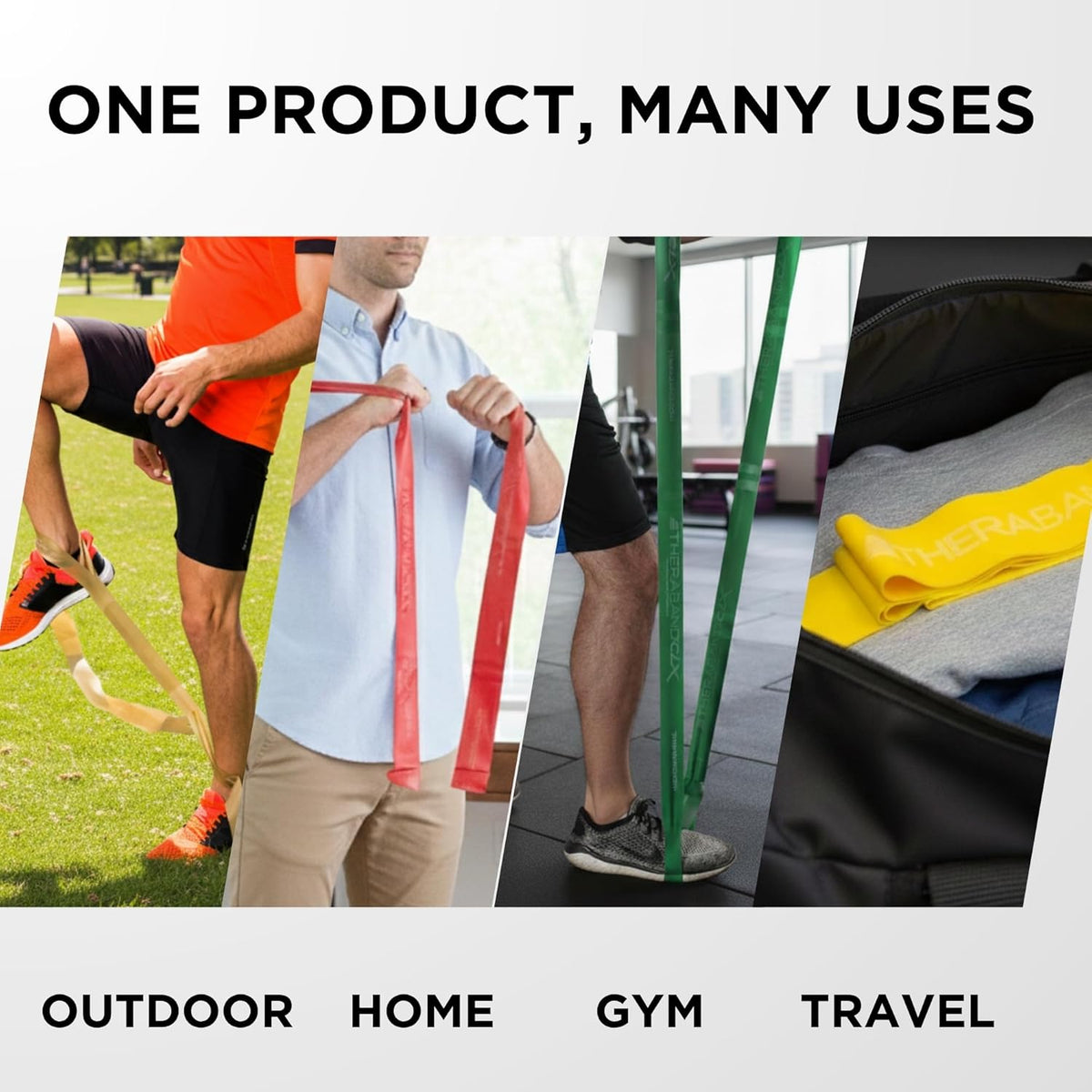 TheraBand CLX Resistance Band - 5-Foot Heavy Green Loop Band for Exercise, Mobility & Rehab