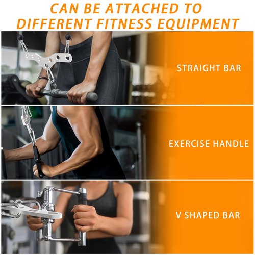 J Bryant Stainless Steel Double to Single Pulley Adaptor Plate for Cable Machine – Fitness Dual Pulley Connector with 3 Carabiners for LAT Pulldown, Triceps Pushdown, Home Gym Exercise Equipment