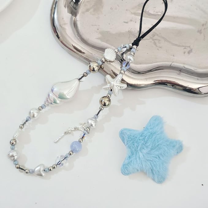 Cute Beaded Camera Wrist Strap for Phone, Digital Camera Charm Lanyard