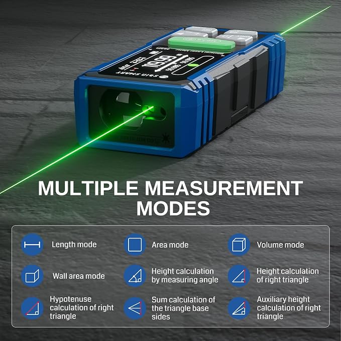 SainSmart Dual Laser Measuring Tool, 393Ft Green Bilateral Distance Meter