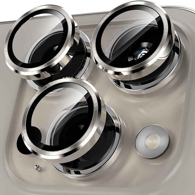 YWXTW Camera Lens Protector for iPhone 15 Pro/iPhone 15 Pro Max, Tempered Glass
