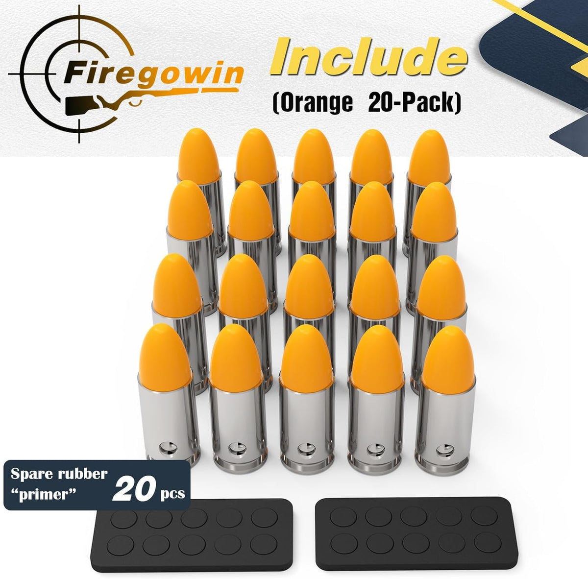 Pro Dummy Rounds Snap Caps - Reusable 9mm, 12GA, .50, .45, & .380ACP Training Rounds for Safe Dry Fire Practice
