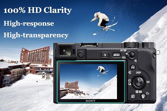 ULBTER A1 Screen Protector for Sony Alpha 1 / A1 Camera & Hot Shoe Cover 0.3mm