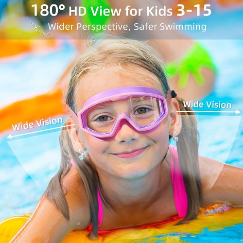 Freela Swim Goggles for Kids | Anti-Fog, No Leak Design for Ages 3-15 | Clear Vision for Pool & Beach