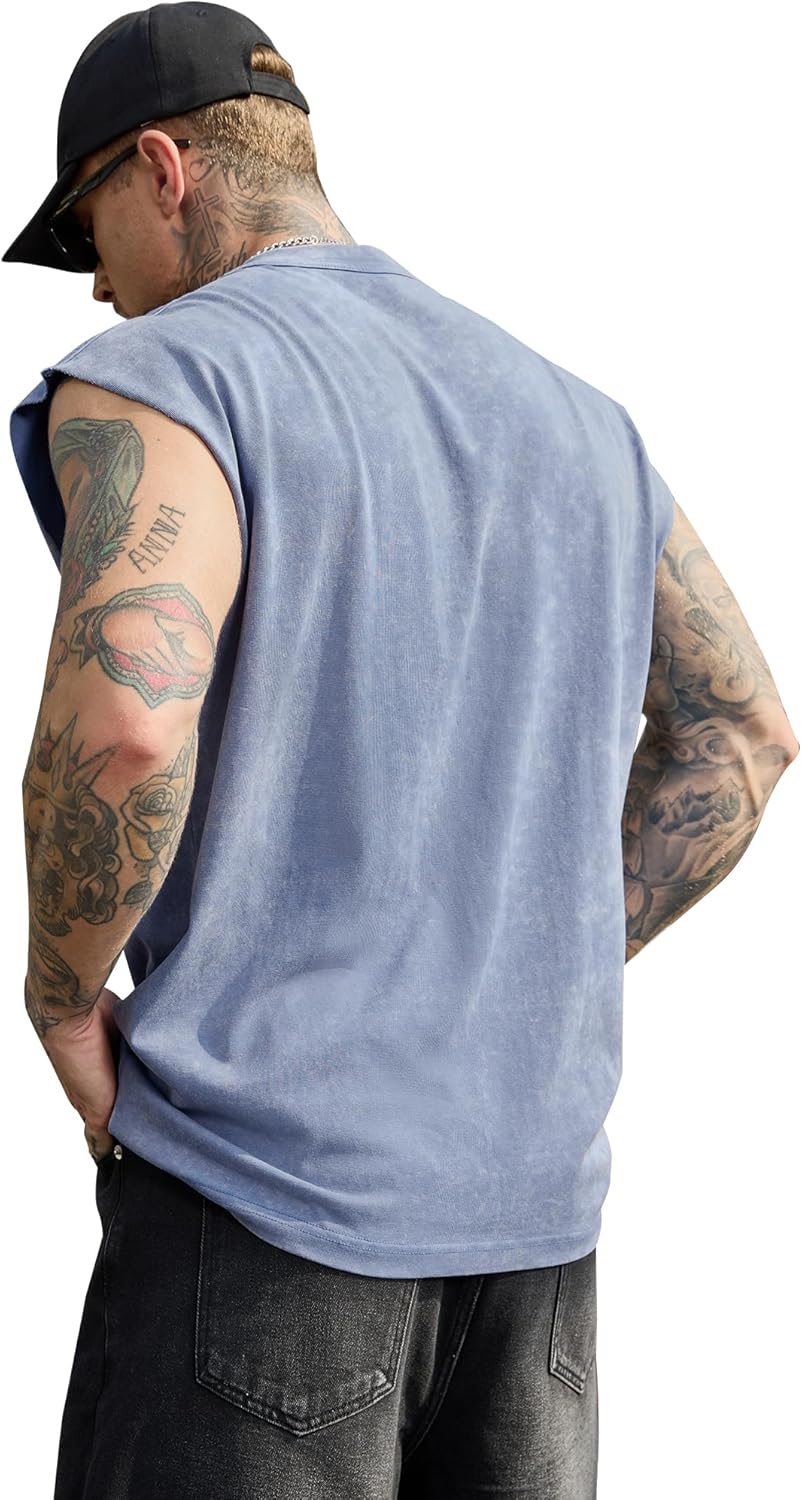 PLEPAN Men's Muscle Tank Tops - Sleeveless Workout Tee for Gym | Stylish & Comfortable Fit
