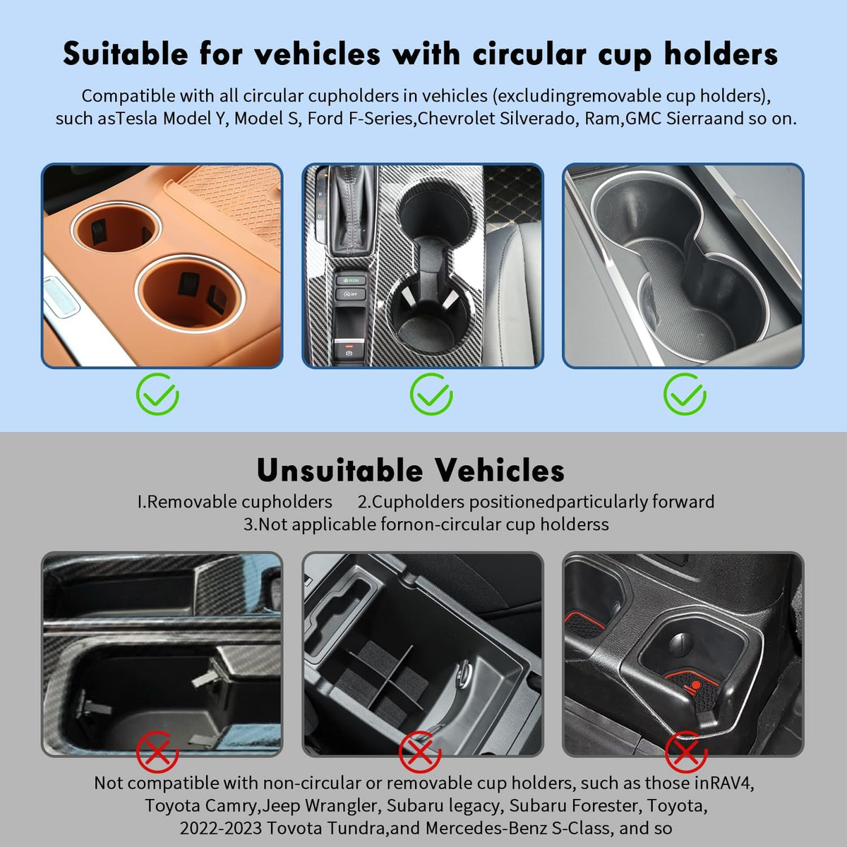 Car Tray & Car Desk for Laptop with 360° Rotating Wooden Car Laptop Mount Car Table Car Food Tray – Universal Steering Wheel Table for Tesla Model Y/3/S, Ford F-150 Explorer & Most Vehicles