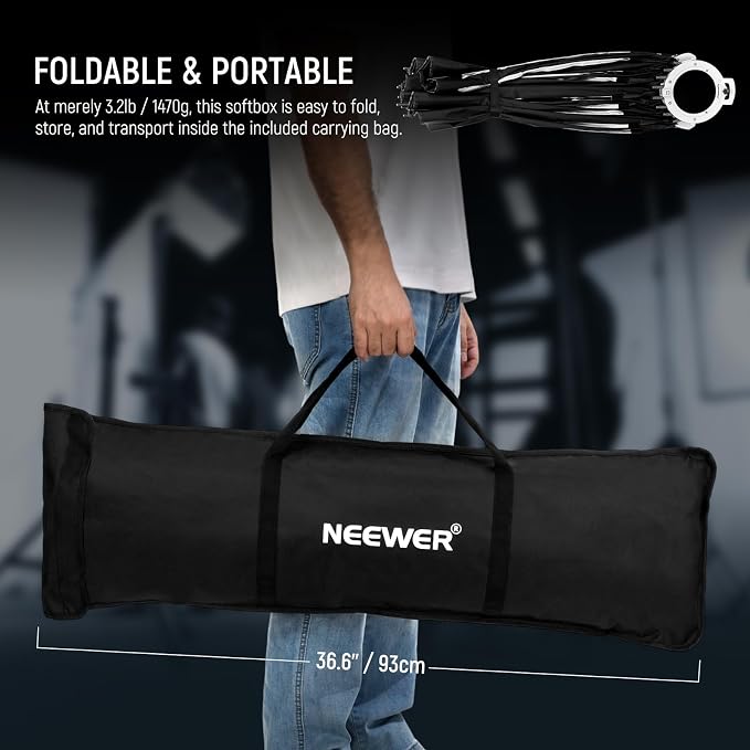 NEEWER Parabolic Softbox Kit, 35.4" Bowens Mount Soft Box