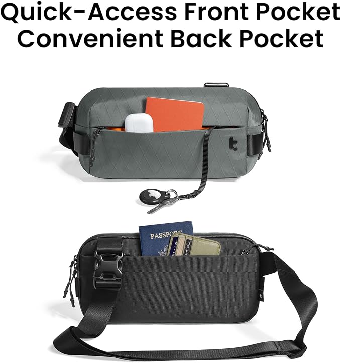 tomtoc Compact EDC Sling Bag 3L-10L, Minimalist Crossbody Bag Chest Shoulder