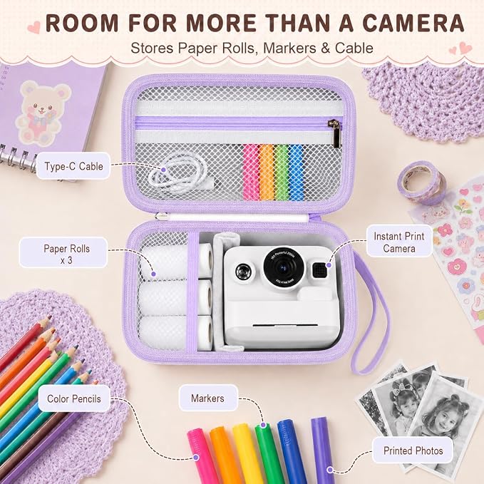 kids Instant Print Camera Case Compatible