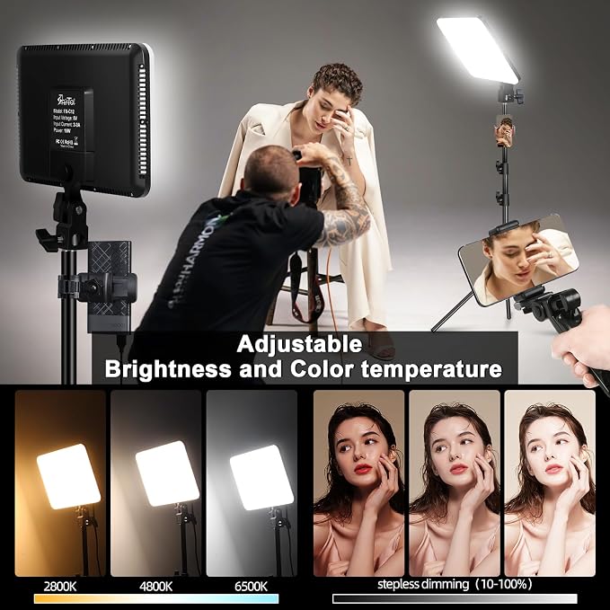 12" LED Video Light Kit, Streaming Lighting