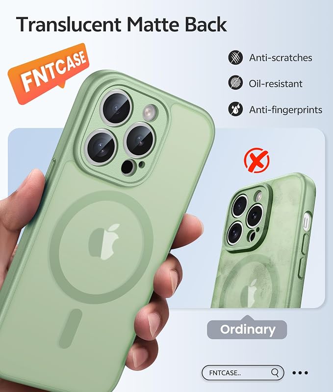 FNTCASE for iPhone 14 Pro Case: Translucent Matte Cases