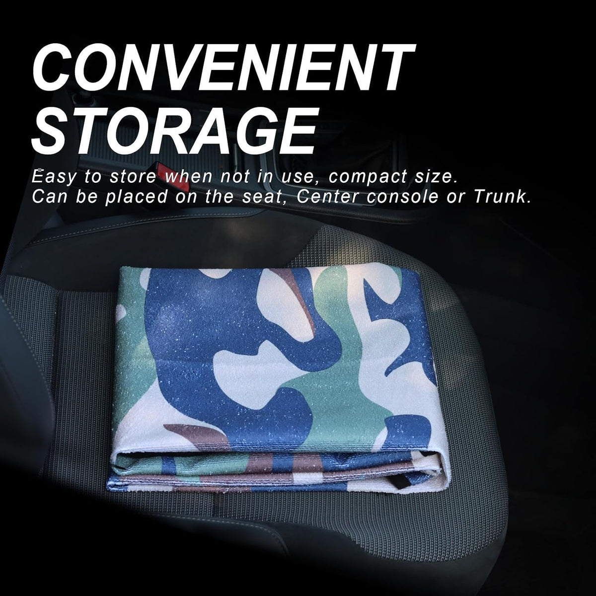 Sweat Towel Car Seat Cover Protector Front Seats for Gym Workout, Running, Swimming, Beach and Hiking, Waterproof Universal Seat Cover for Car, Trucks, Van & SUV (1, Camouflage, Front)