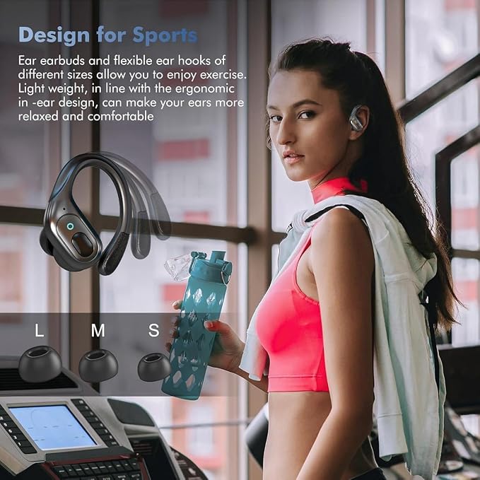sajawass Wireless Earbuds, Sports Bluetooth Headphones
