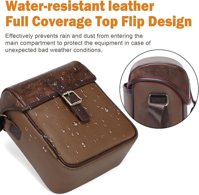 Cwatcun Camera Sling Bag PU Leather