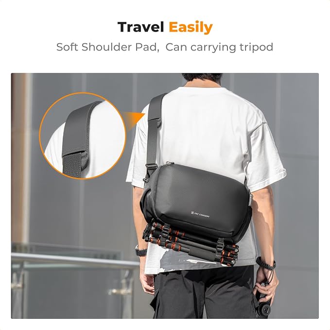 K&F CONCEPT Camera Sling Bag Crossbody Bag Waterproof Camera Shoulder Backpack