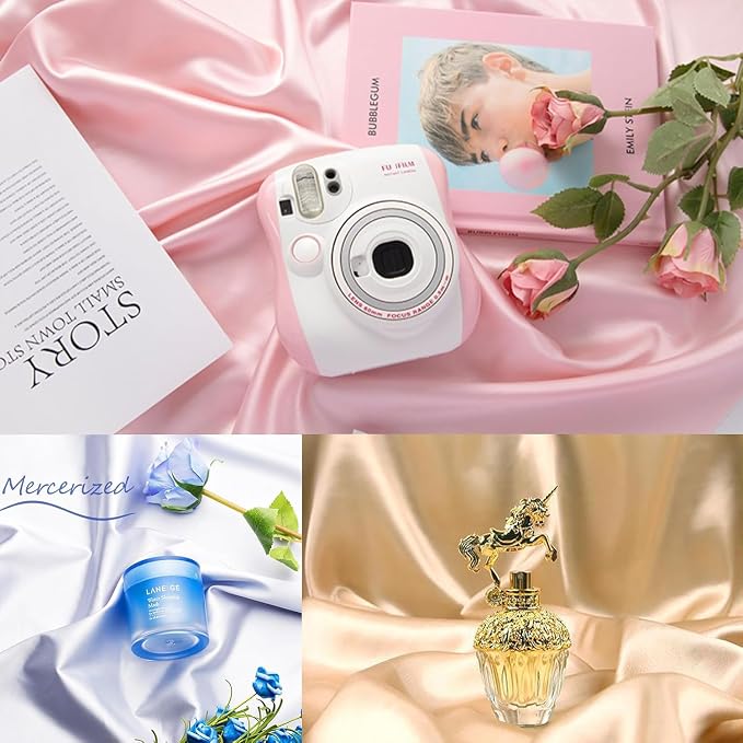 Product Photography Backdrops：6PCS Luxury Silk Texture Photo Props- Jewelry