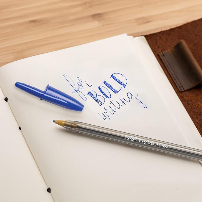 BIC Cristal Xtra Bold Ballpoint Pens, Bold Point