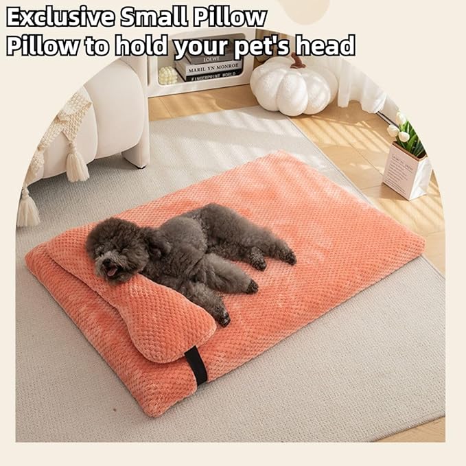 Dog Bed for Small Medium Large Dogs, Dog Mattress with Removable Pillow for Crate Kennel, Sofa Dog Bed, Super Soft Pet Bed for Dogs and Cats, Pet Beds & Furniture (Coffee,X-Large)