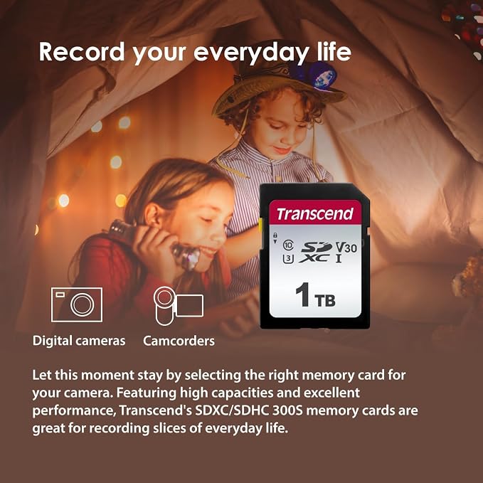 Transcend SDC300S 32GB SDHC SD Card, Compatible