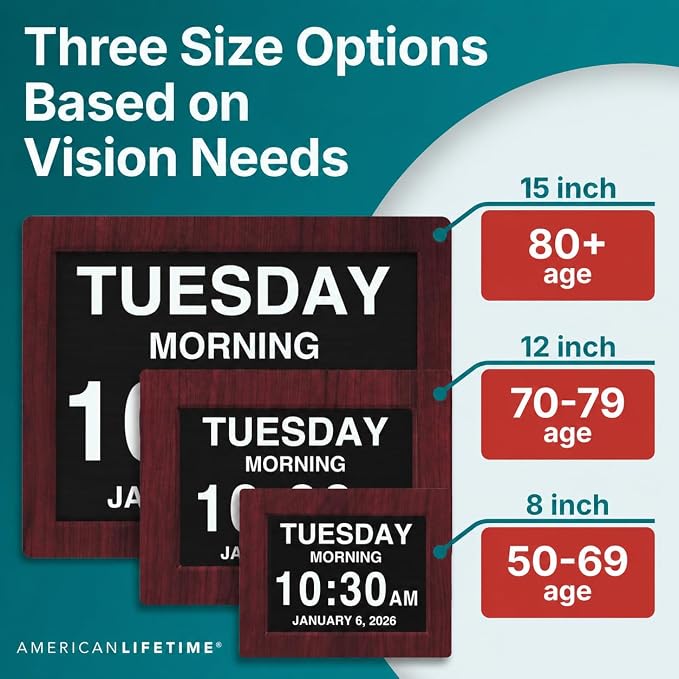 American Lifetime, New Version, Day Clock Extra Large Impaired Vision Digital