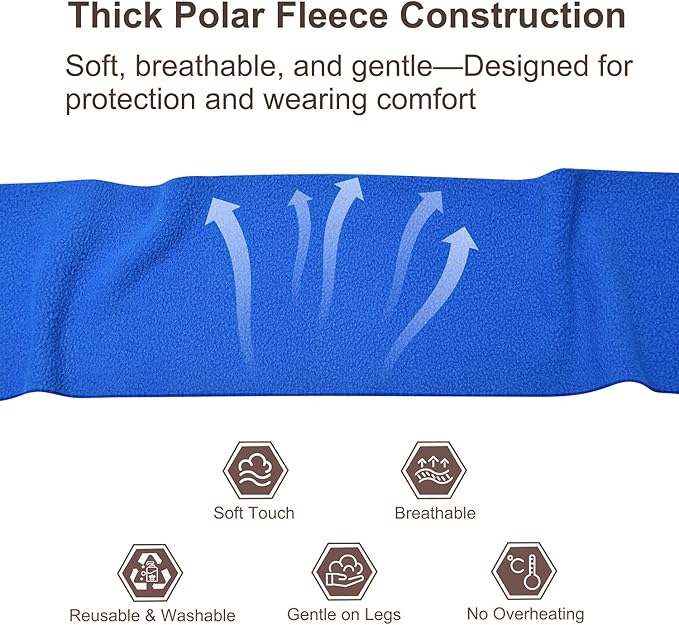 Horse Polo Leg Wraps, Fleece Wraps Elastic Bandages, Comfort Equestrian Standing Wraps, Set of 4, Boot Protection Stable Wraps Supplies (Full 10ft White)