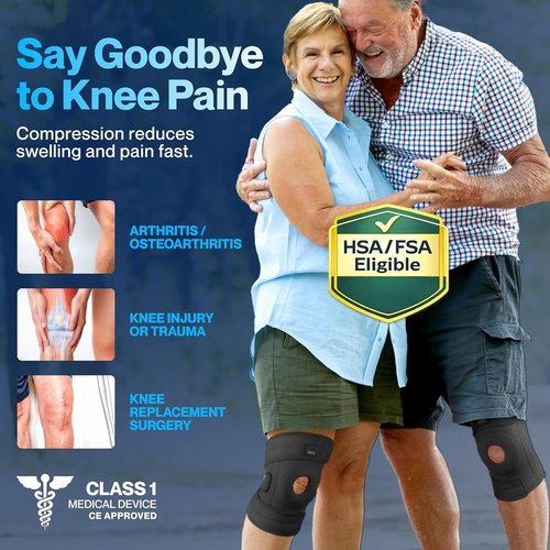 Modvel ELITE Knee Brace - Maximum Support for ACL & Meniscus Injury Recovery | Patella Gel Pads & Stabilizers