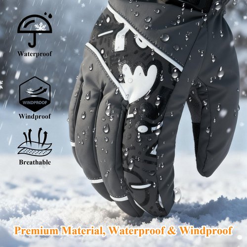 Minthouz Heated Gloves for Men Women, Rechargeable Heated Gloves, Touchscreen Waterproof Electric Hand Warmers for Winter Outdoor Work, Motorcycling, Hunting, Skiing, Camping