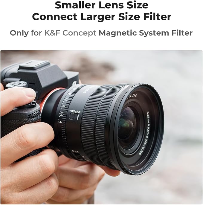 K&F CONCEPT 58-77mm Magnetic Filter Adapter Ring,