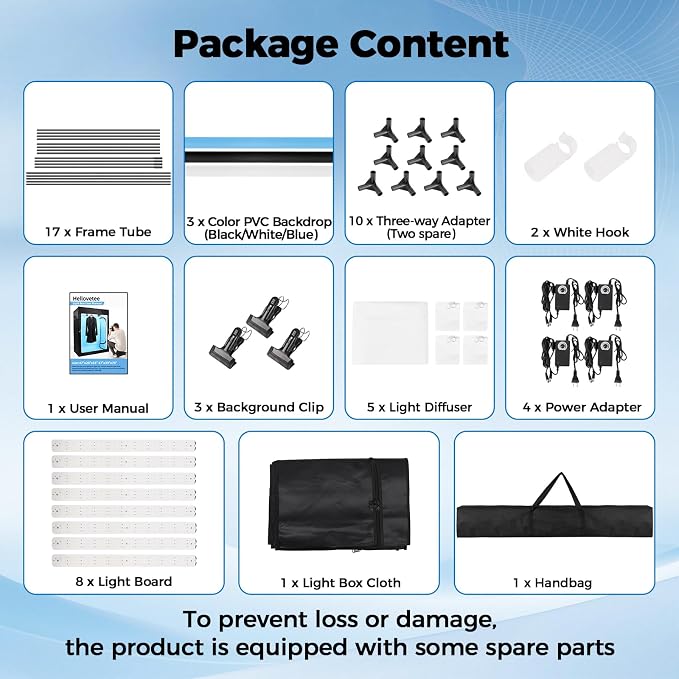 Photo Light Box, Portable 47"x39"x78" Photo Studio Light Box, Shooting Tent Kit