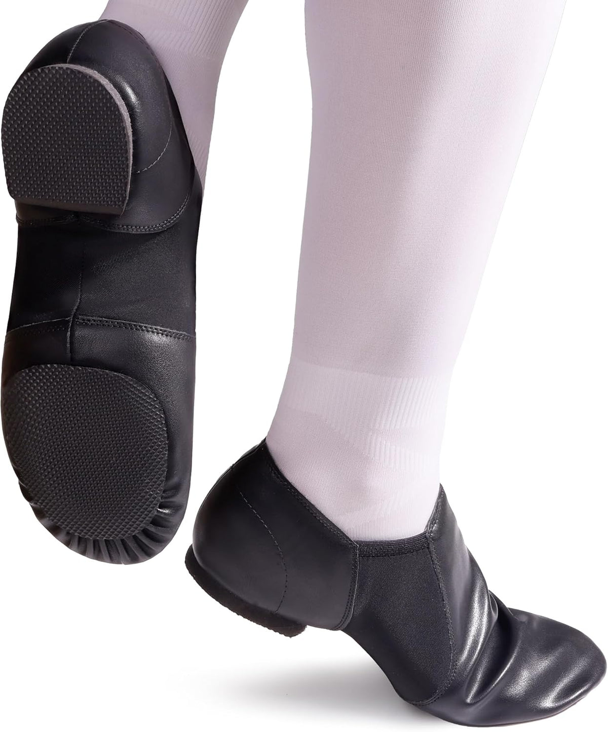 Skiennix Jazz Shoes - PU Leather Slip-On Dance Shoes for Kids | Toddler to Big Kid Sizes